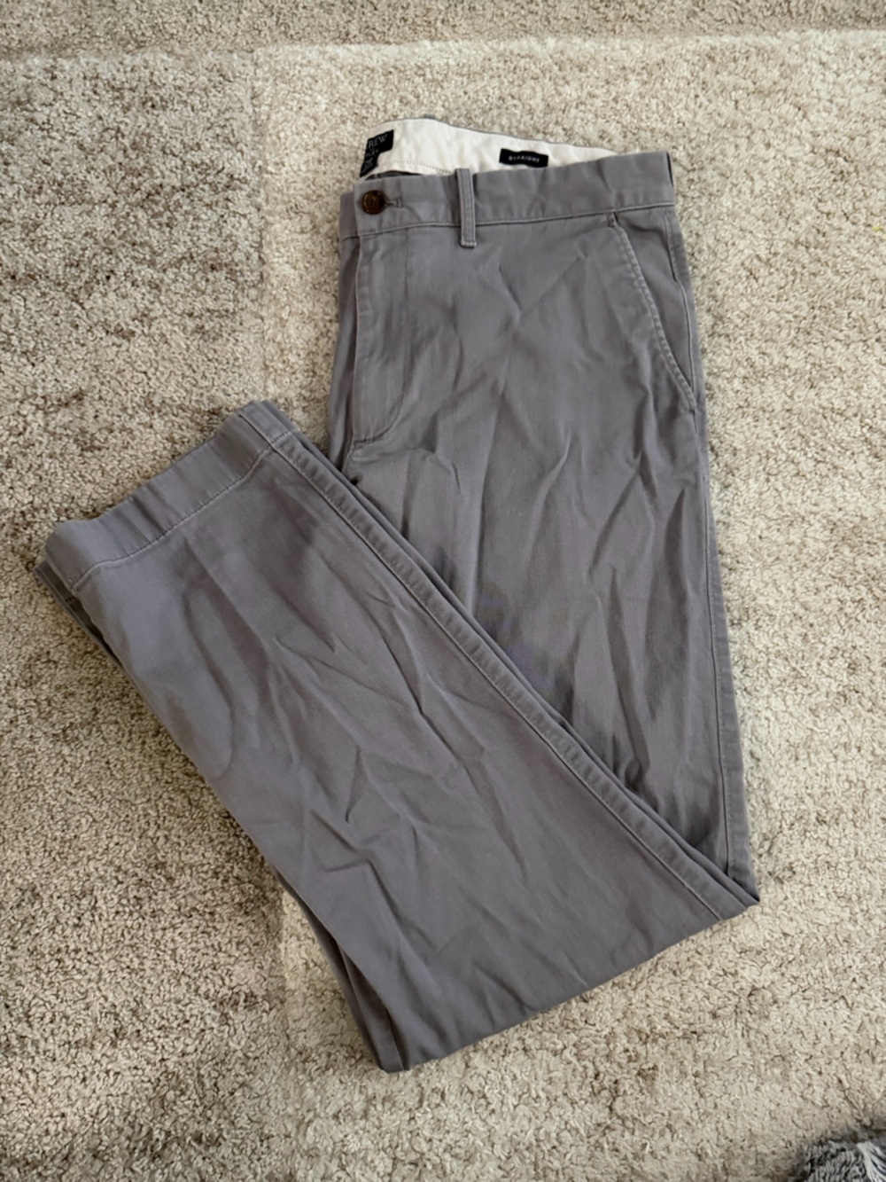 J. Crew Gray Men's Chinos - Slim Straight
